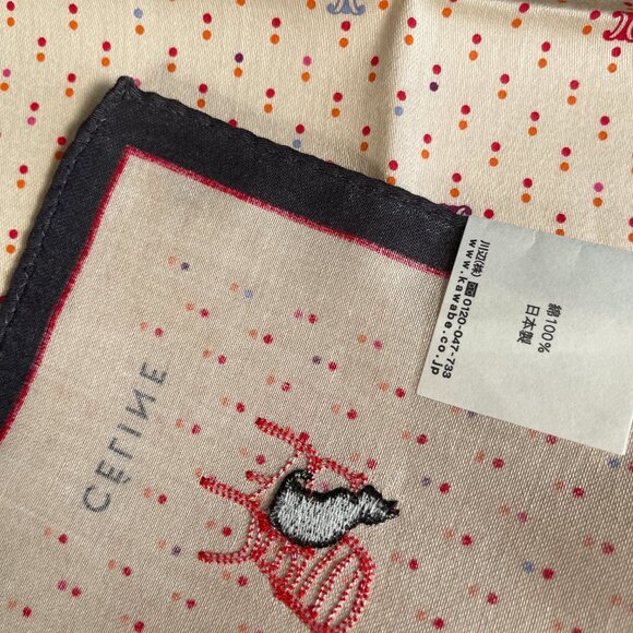Celine Cotton Scarf – NWT – Cat & Chair Motif - Picture 9 of 9